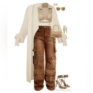 Beautiful earthy cargo jeans